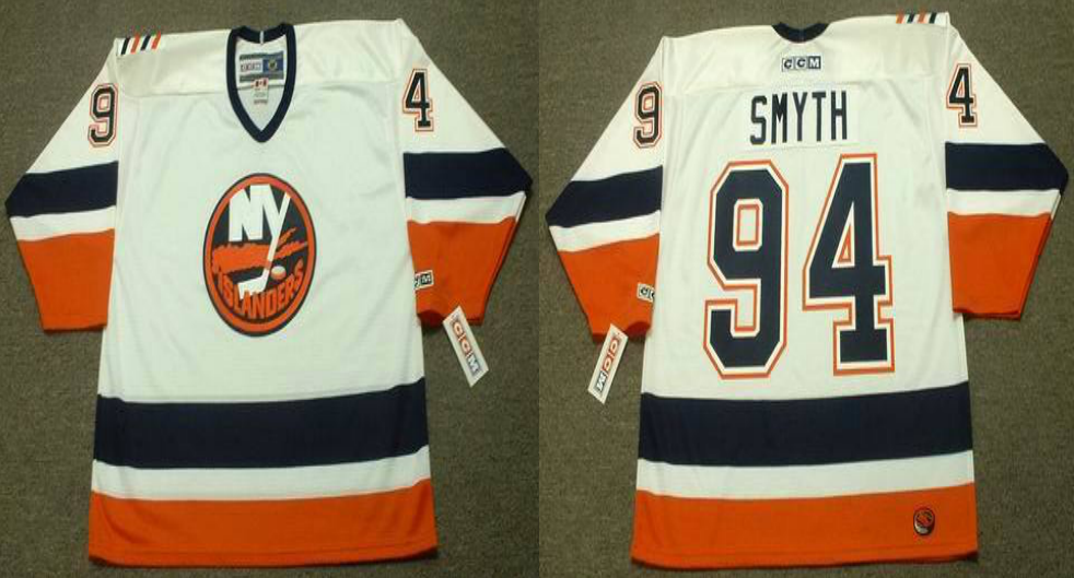 2019 Men New York Islanders #94 Smyth white CCM NHL jersey